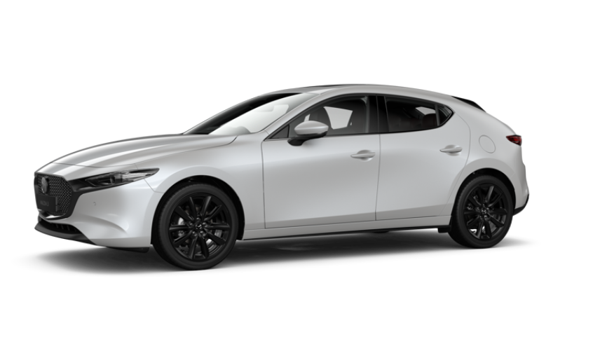 mazda 3 hb snowflake white putih