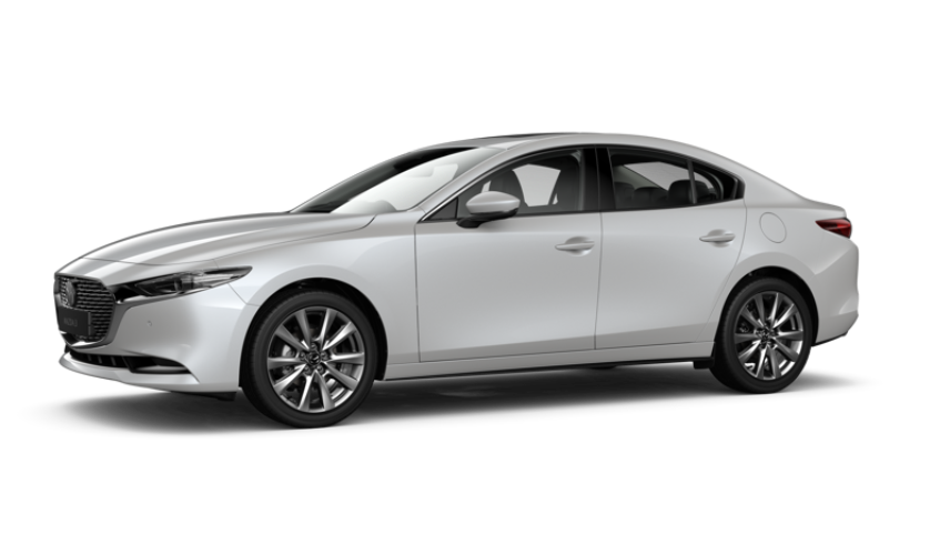 sedan mazda 3 snowflake white putih